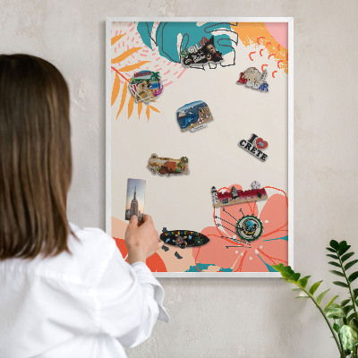 Tableau mural pour aimants dans un cadre noir Nature moderne