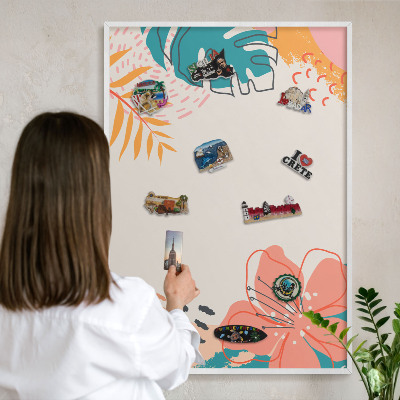 Tableau mural pour aimants dans un cadre noir Nature moderne