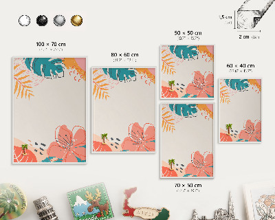 Tableau mural pour aimants dans un cadre noir Nature moderne