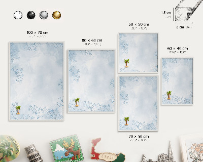 Tableau mural pour aimants dans un cadre noir Élégance florale