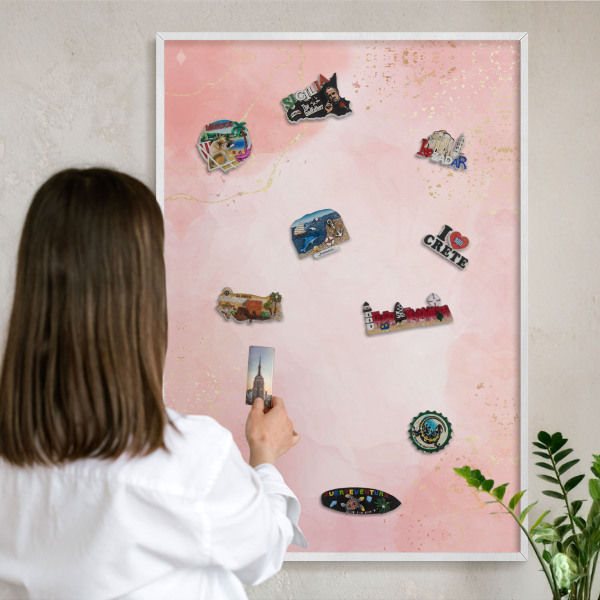 Tableau mural pour aimants dans un cadre noir Élégance subtile