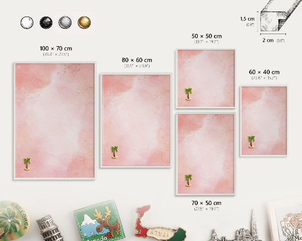 Tableau mural pour aimants dans un cadre noir Élégance subtile