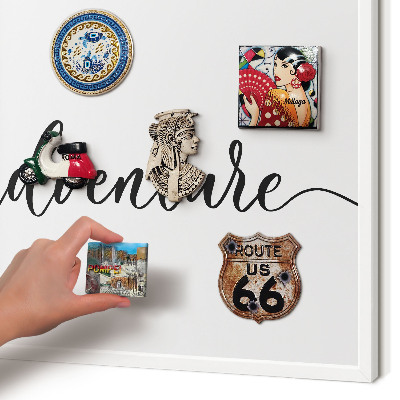 Panneau magnétique décoratif cadre noir Aventure écrite