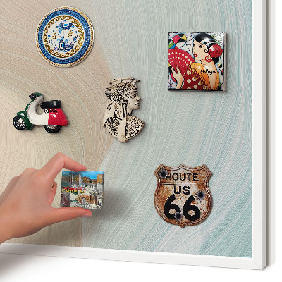 Tableau mural pour aimants dans un cadre noir Tourbillon pastel