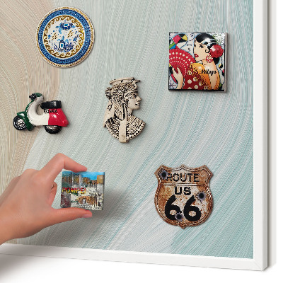 Tableau mural pour aimants dans un cadre noir Tourbillon pastel