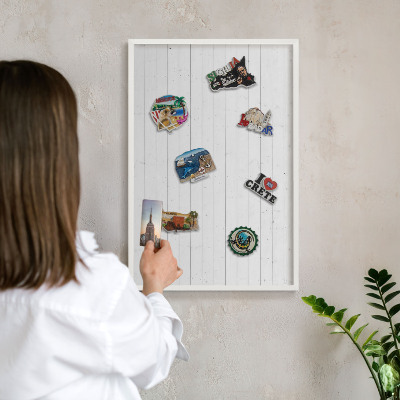 Tableau mural pour aimants dans un cadre noir Tableaux blancs