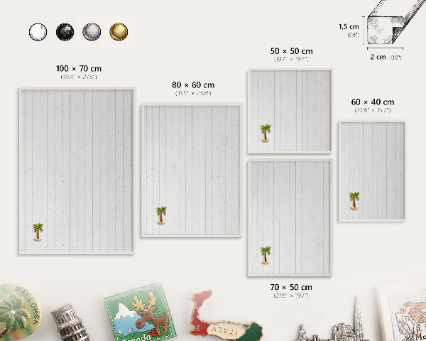 Tableau mural pour aimants dans un cadre noir Tableaux blancs