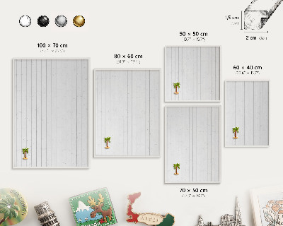 Tableau mural pour aimants dans un cadre noir Tableaux blancs