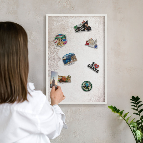 Panneau magnétique décoratif cadre noir Motifs ethniques