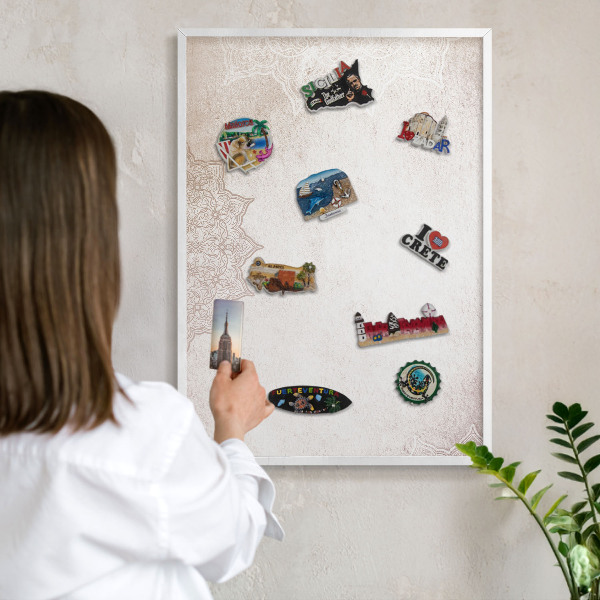 Panneau magnétique décoratif cadre noir Motifs ethniques