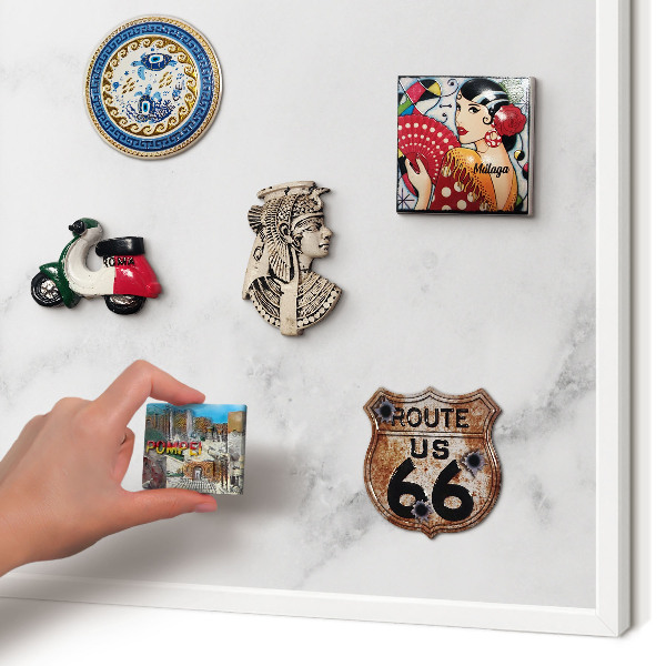 Panneau magnétique décoratif cadre noir Marbre élégant
