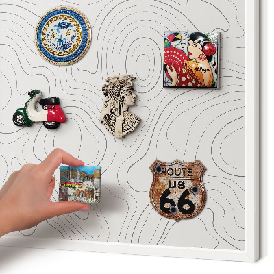 Tableau mural pour aimants dans un cadre noir Élégance géométrique