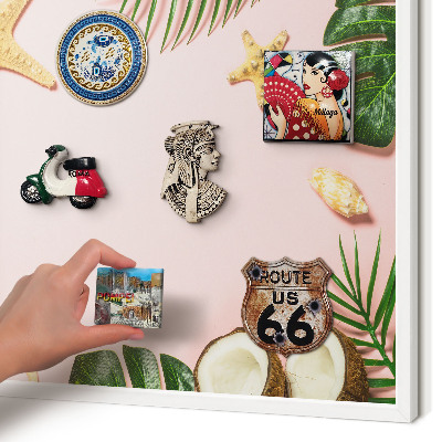 Tableau mural pour aimants dans un cadre noir Vacances tropicales