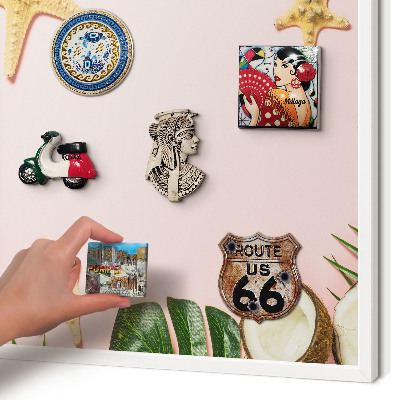 Tableau mural pour aimants dans un cadre noir Vacances tropicales