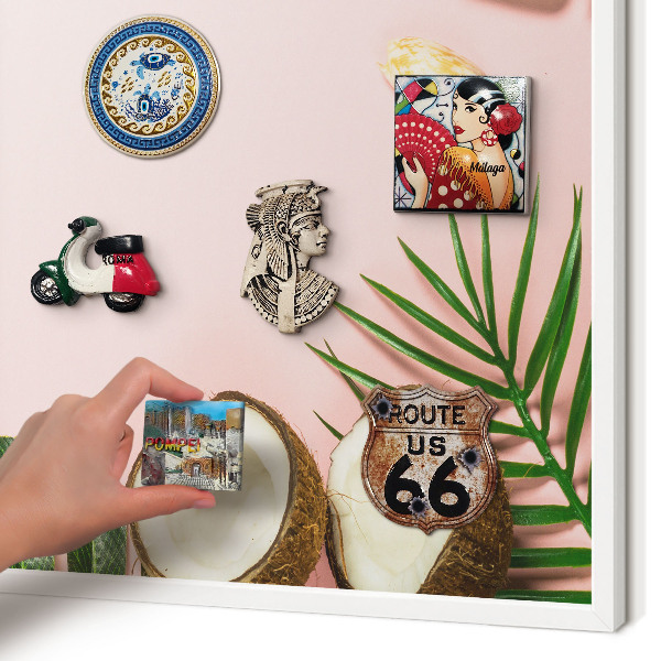 Tableau mural pour aimants dans un cadre noir Vacances tropicales