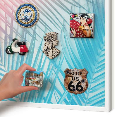 Panneau magnétique décoratif cadre noir Élégance tropicale