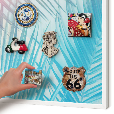 Panneau magnétique décoratif cadre noir Élégance tropicale