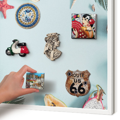 Panneau magnétique décoratif cadre noir Vacances tropicales
