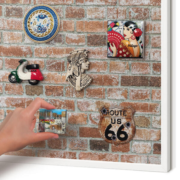 Panneau magnétique décoratif cadre noir Mur de briques