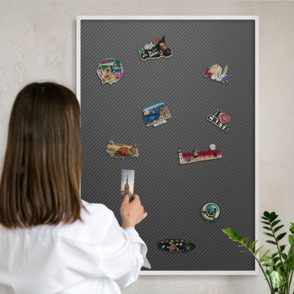 Tableau mural pour aimants dans un cadre noir Texture géométrique