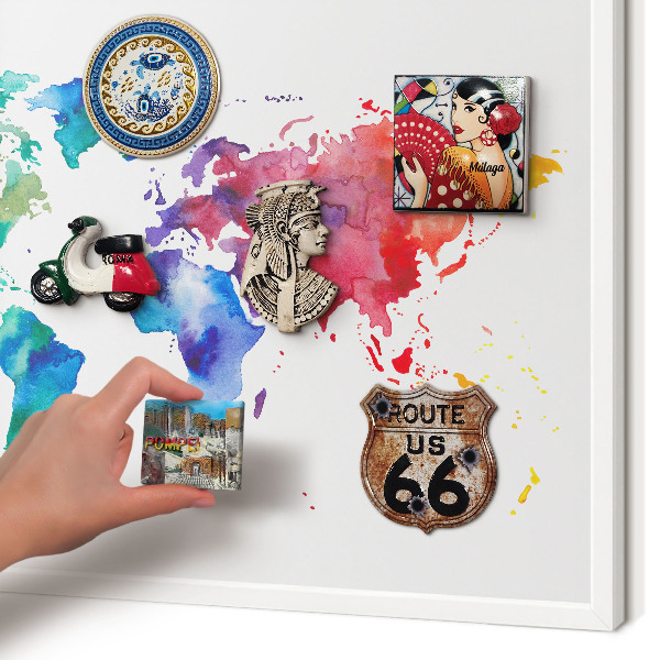 Panneau magnétique décoratif cadre noir Carte des couleurs