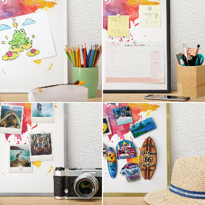 Panneau magnétique décoratif cadre noir Carte des couleurs