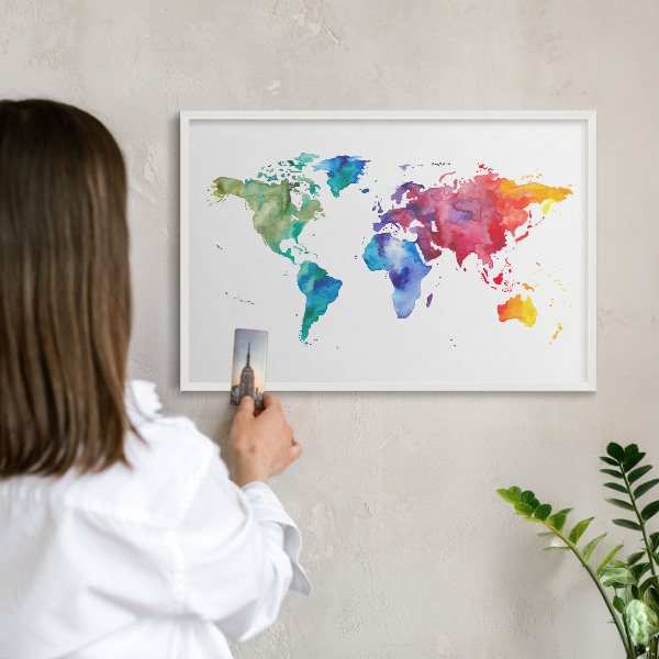 Panneau magnétique décoratif cadre noir Carte des couleurs