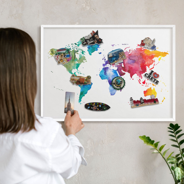 Panneau magnétique décoratif cadre noir Carte des couleurs