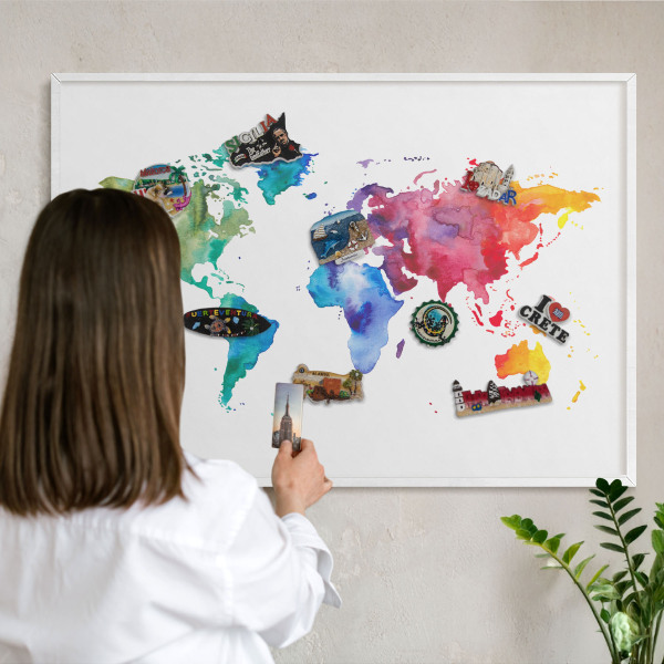 Panneau magnétique décoratif cadre noir Carte des couleurs