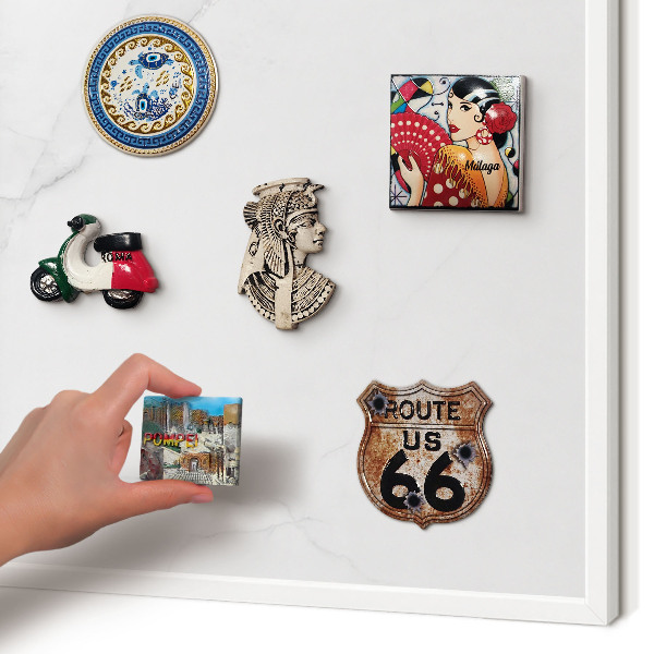 Panneau magnétique décoratif cadre noir Motif marbré