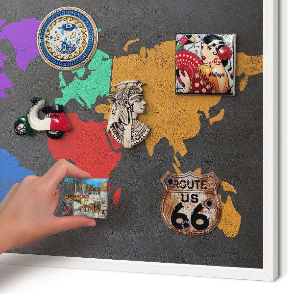 Panneau magnétique décoratif cadre noir Carte des couleurs
