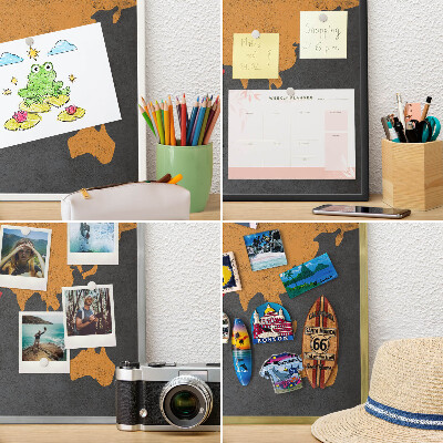 Panneau magnétique décoratif cadre noir Carte des couleurs