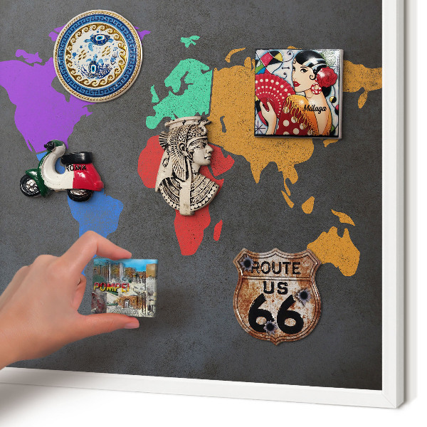 Panneau magnétique décoratif cadre noir Carte des couleurs
