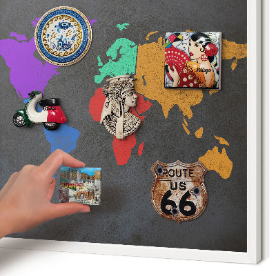 Panneau magnétique décoratif cadre noir Carte des couleurs
