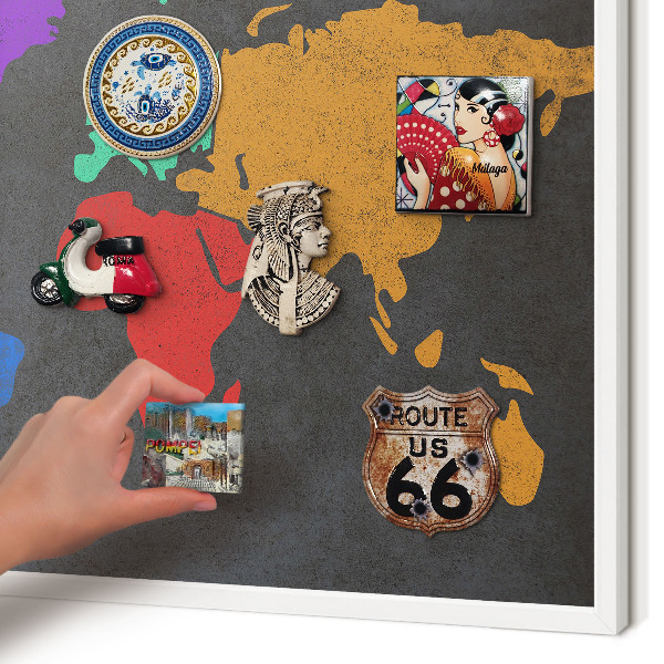Panneau magnétique décoratif cadre noir Carte des couleurs