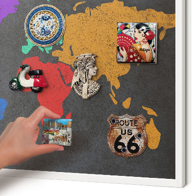 Panneau magnétique décoratif cadre noir Carte des couleurs