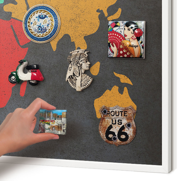 Panneau magnétique décoratif cadre noir Carte des couleurs