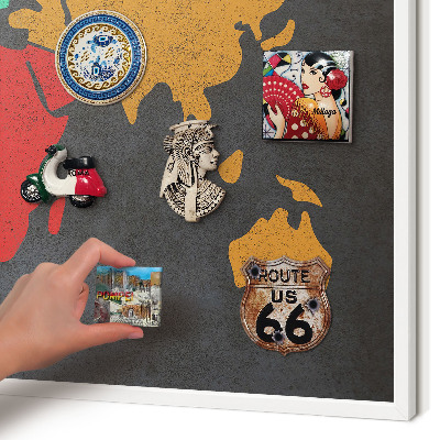 Panneau magnétique décoratif cadre noir Carte des couleurs