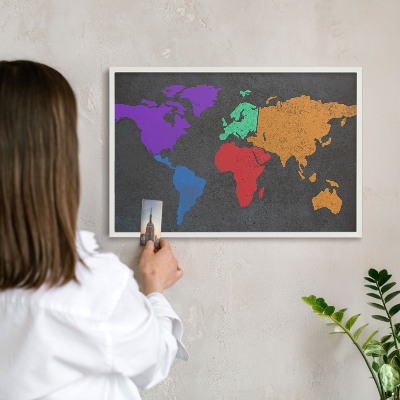 Panneau magnétique décoratif cadre noir Carte des couleurs