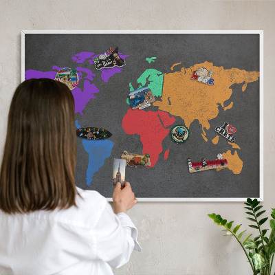 Panneau magnétique décoratif cadre noir Carte des couleurs