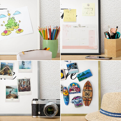 Tableau mural pour aimants dans un cadre noir Thème aventure