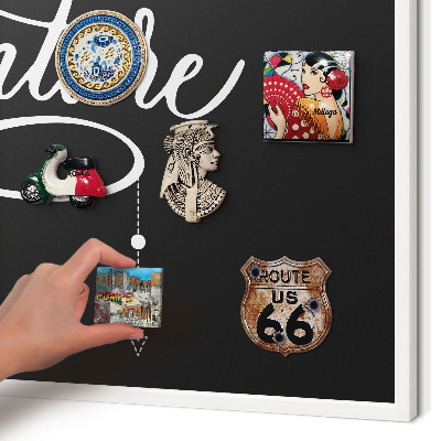 Panneau magnétique décoratif cadre noir Inspiration de voyage