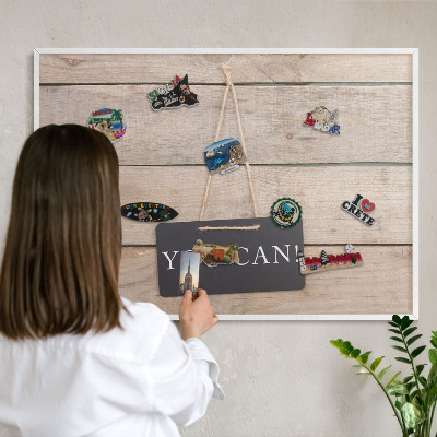 Tableau mural pour aimants dans un cadre noir De la motivation au quotidien