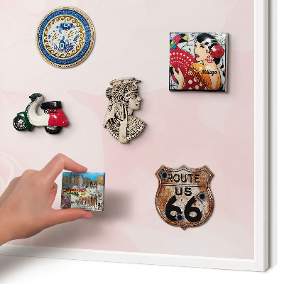 Panneau magnétique décoratif cadre noir Rose délicat