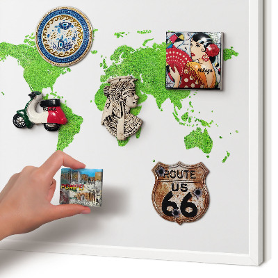 Tableau mural pour aimants dans un cadre noir Carte verte