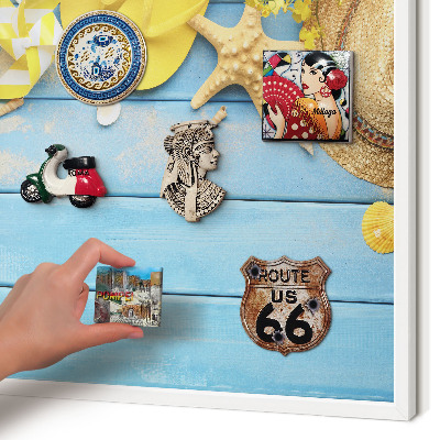 Tableau mural pour aimants dans un cadre noir Ambiance plage