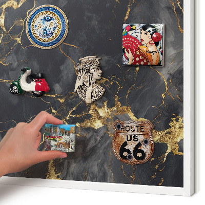 Tableau mural pour aimants dans un cadre noir Veines délicates
