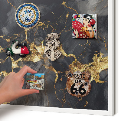 Tableau mural pour aimants dans un cadre noir Veines délicates
