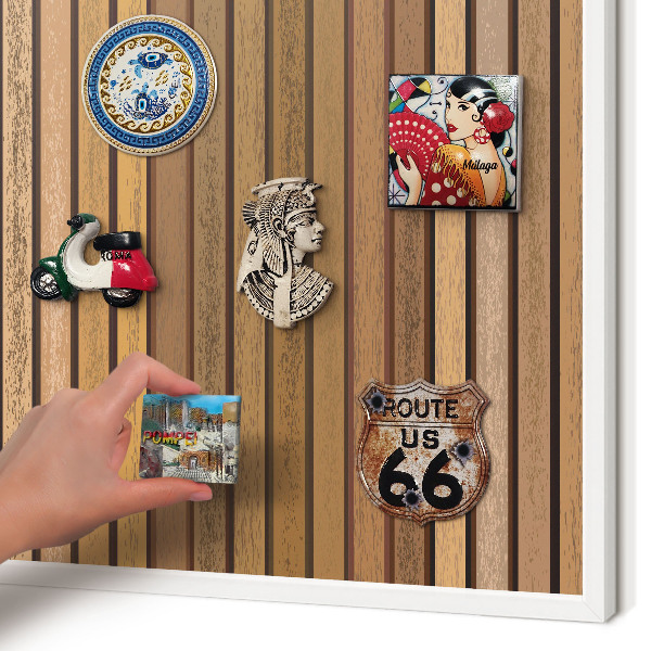 Panneau magnétique décoratif cadre noir Ceintures chaudes