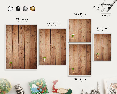 Tableau mural pour aimants dans un cadre noir Planches de bois